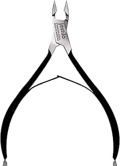 Professional Cuticle Nippers Stainless Steel Cuticle Cutters and Remover -Best Nipper Scissors, Nail Care Tool for Manicure and Pedicure (Black)