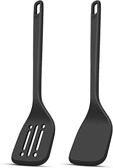 NileHome Silicone Spatula Set, High Heat Resistant BPA-Free Premium Food Grade Rubber Spatulas, Stainless Steel Handle Coated with Silicone One Piece Seamless Design for Scraping, Baking, Cooking