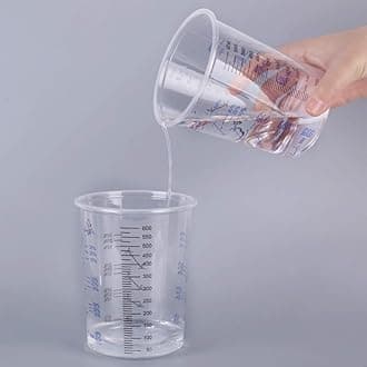 10Pcs 600ml Clear Plastic Paint Liquid Mixing Graduated Measuring Cup Random Color