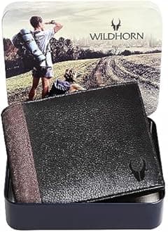 WildHorn® RFID Protected Genuine Leather Wallet for Men's