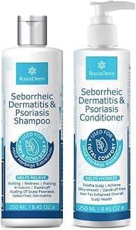Seborrheic Dermatitis & Psoriasis Shampoo and Conditioner Set - Effective Scalp Treatment for Folliculitis, Psoriasis, Dandruff, Dry Itchy Scalp - Soothing, Moisturizing Herbal Formula