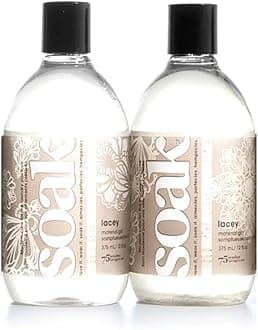 Soak Laundry Soap – 2 Pack Shop & Share | No Rinse, Plant Derived Hand Wash Detergent - 375 ml / 12 fl. oz, 75+ Washes (Lacey)