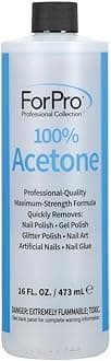 100% Pure Acetone, Professional Nail Polish Remover for Natural, Artificial, Acrylic, and Sculptured Nails, Removes Gel Polish, Glue, and Glitter, 16 fl. oz.