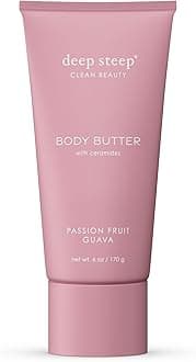 Body Butter, 6 oz – Rich Moisturizer with Ceramides, Coconut Oil, Argan Oil & Aloe Vera – Vegan, Clean Beauty, Smooth & Hydrated Skin (6 Ounces, Passion Fruit Guava)