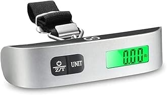 BRANDSFINITY Digital Weighing Scale PortableTravel Suitcase Hanging Scale with LCD Display for Accurate Weight Measurement Capacity upto 50kg/110lbs