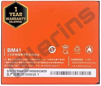 Original BM41 Battery for Redmi 2050mAh/7.8WH 3.8V Battery with 1 Year Warranty****(AA173)