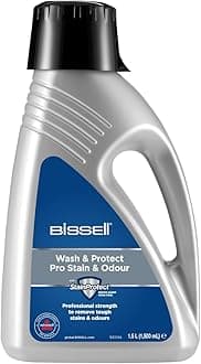 Wash and Protect Pro Stain & Odour, For BISSELL Upright Carpet Cleaners, 1.5L, Professional strength to remove tough stains & odours, 1089N