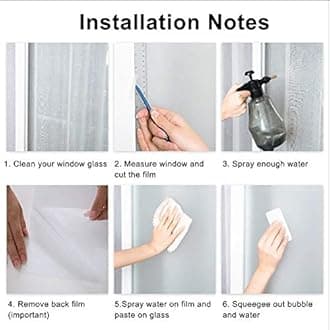 Acmore Stained Glass Church Style Decorative Privacy Window Film Static Cling No Adhesive Heat Control Glass Sticker for Home Office W19.7 x H78.74(50x200cm)