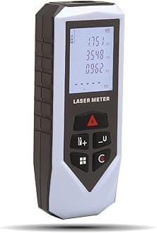 TOMAHAWK® TLM FR 040 Laser Distance Meter Measurer 131Ft/40M with Area, Volume and Pythagoras Measurement - Water and Dust Resistant Laser Measuring Device with Backlit LCD, Battery Included