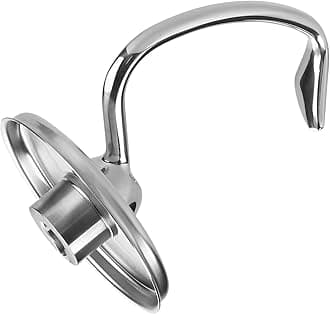 Stainless Steel Dough Hook K45DH for KitchenAid 4.5-5 Quart Tilt-Head Stand Mixers Artisan & Classic Series by MMOBIEL - Kneading Bread Hook Attachment - Mixing Accessory Replacement - Dishwasher Safe