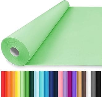 Vanhench 48" x 2400" (200') Light Green Wrapping Paper, Solid Color Kraft Paper for Christmas Gift Wrap & Art Craft Supplies, Construction, Poster, Bulletin Board, Floor Covering, Table Runner