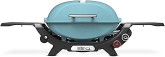 Q 2800N+ Liquid Propane Portable Grill, Sky Blue – Wide 250°–700°F Temp Range with Plus Burner for Searing, Low‑Temp Roasting & High-Dome Lid for Travel & Camping