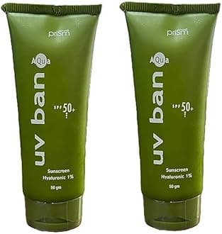 New Uv Ban Aqua Rich SPF 50 Sunscreen Gel (Pack of 2) 50Gm