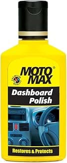 Motomax Dashboard Polish 50ml with Cleaners & Silicone with Sponge. Restore, Shine Dull dashboards. Protect from UV Rays, Cracking, Fading & Sun Heat. Safe on tyre, Rubber, Plastic,Vinyl Parts