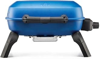 TravelQ 240 Compact Portable Propane Gas Grill, Blue, Tailgating, Camping, and Small Outdoor Spaces
