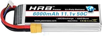 – HRB 3S Lipo Battery 11.1V 6000mAh 50C RC Battery With XT60 plug for DJI F450 Trex-500 RCHeli/Traxxas Car/Truck/Buggy/Boat and Drone