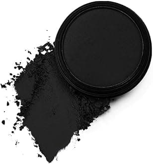 Mysense Matte Black Single Eyeshadow Palette, Pressed Powder Eye Shadow, Smooth Eye Black Powder Makeup, High Pigment Long Lasting Vegan & Cruelty Free, 202# Black