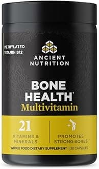 Bone Health Multivitamin, Supports Bone Density, Bone Building & Remodeling, 21 Vitamins & Minerals with Milk Protein Peptides, Methylated B Vitamins & Chelated Minerals, 30 Servings