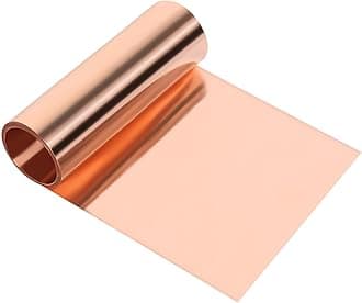 99.99% Pure Copper Foil for Crafts, 0.001''x4''x79''(0.03MM x 0.1M x 2M) Bendable Soft Copper Sheet, Thin Copper Sheet Sealed Package