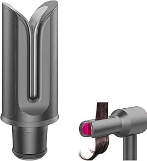 Magnetic Hair Styling Attachment for Dyson HD15 HD01 HD02 HD03 HD04 HD08, Curler & Straightener Nozzle Perfect for Quick Volumizing, Curling, and Smoothing