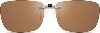 Polarized Clip On Sunglasses Over Prescription Glasses Men Women Compact Fit Non-Flip Up
