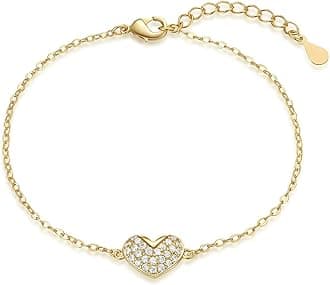 FRUMOSDainty Layering Bracelets for Women 18 k Gold Plated Fashion Adjustable Chunky Cuban Paperclip Link Chain Bracelets Jewelry for Women Girls Gift