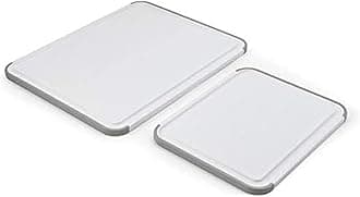 KitchenAid Classic Nonslip 2 Piece Plastic Cutting Board, 8x10-Inch, 11x14-Inch, White