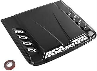 MIZZEO Car Hood Scoop Vent, HyperVent HD-7200 Bonnet Air Inlet Trim in Black, Self-Adhesive Decorative Cover Compatible with Mahindra Thar (2020-2023)