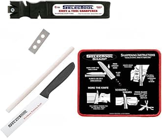 - Knife Sharpener – 5-Stage Professional System for Kitchen Knives, Scissors & Pocket Knives – Multi-Tool Sharpener Kit – Made in USA by Selectool