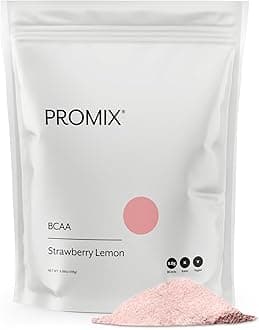 Promix BCAA Post-Workout Energy Powder - 5g Micronized BCAAs, Sugar Free, Plant Based, Vegan, Keto - Strawberry Lemon - 30 Servings (Pack of 1)