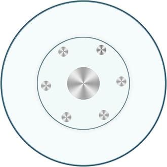48" Heavy-Duty Lazy Susan Turntable - 1/3" Extra-Thick Tempered Glass - Silent & Smooth Swivel for Large Dining Tables, Centerpiece