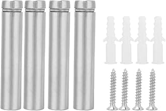 Advertising Fixing Screws Standoff Pin Stainless Steel 12 * 60/12 * 80mm for Supporting Glass Advertise Board for Shop Sign(12 * 60mm) Fastening parts