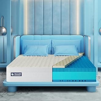 The Sleep Company SmartGRID Ortho Royale Mattress | Japanese Patented Technology with 100% Natural Latex | 5 Zone Support for Back Pain Relief | Medium Firm Queen Size Bed Mattress 75x60x8