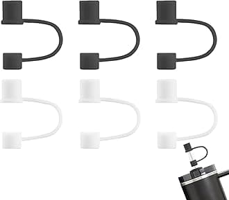 6-Pack 0.4in/10mm Straw Toppers, for Stanley Straw Covers Cap for Tumblers for Stanley 14|20|30|40|64 Oz Cup, Silicone Dust-Proof Caps（ Cup is Not Included）, Type6