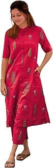 ANNI DESIGNERWomen's Rayon Viscose A-Line Printed Kurta with Pant