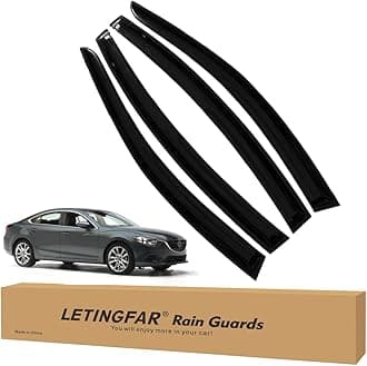 Window Visors Rain Guards for Mazda 6 2014 2015 2016 2017 2018 2019 2020 2021 Accessories, Wind Deflectors Vent Shades for Mazda 6