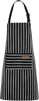 Heavy Duty Canvas Work Apron, Full Body Workwear Apron with Adjustable Straps and Large Pockets for Men Women, Shop Apron Wood Working Gits for Men