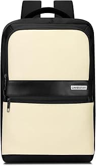 Lavie Sport 45cm Armour 24 Litres Laptop Backpack with Trolley Sleeve For Men & Women | Premium Vegan Leather Office Travel Backpack | Upto 14" Notebook/Macbook Compatible