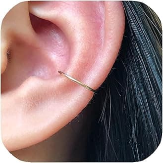 Small Gold or Sterling Silver Huggie Hoop Earrings for Women Cartilage Nose Helix Tragus