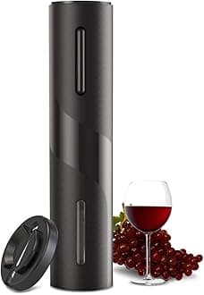 Electric Wine Opener, Battery Operated Wine Bottle Openers with Foil Cutter, One-click Button Corkscrew Remover for Home Kitchen Party Wedding