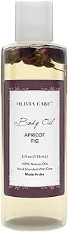 Body Oil Apricot Fig Vegan & Natural Moisturizing - Infused with VITAMIN E, K & Omega Fatty Acids - Refreshing Fragrance - Reduce Dry Skin, Anti-Aging Properties (Apricot Fig)