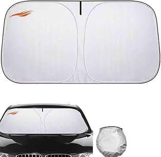 Sun Visor for car windscreen Compatible with Audi A2 2000-2006，car Screen Cover car Sunscreen windscreen,Blocks Sunlight, Heat and UV Rays（Silver）