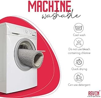 Asvin Large Anti Slip Bath & Shower Mat for Inside Shower & Wet Areas (60x80cm Grey) Quick Drying