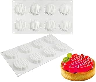 Silicone Mold Chocolate Decorating Mould DIY Cake Mousse Molds Baking Accessories Reusable Tools (Wave Shape F_11.6X 6.8X0.6inch)