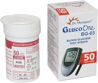 Dr. Morepen Gluco one BG03 50 strips with life rehabs 50 lancets Health Care Appliance Combo,White