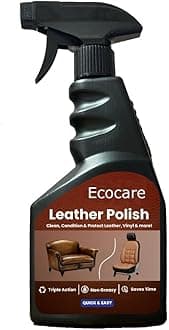 EcoCare Leather Polish & Conditioner for Car Interior and Leather Furniture with Triple Action -450ML