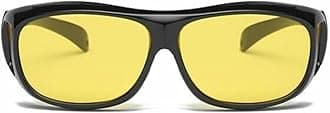 Macular Degeneration Glasses for Men/Women,Glasses for Macular Degeneration Aids, Glaucoma, Cataracts and Retinitis Pigmentosa for Outdoor and Indoor Yellow Lenses, Large Size