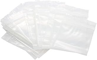 1000 Pack Rok Hardware Heavy Duty 4" x 4" Resealable 4Mil Thick Writable Dispenser Plastic Big Clear Poly Zip Food Safe Storage Bags, Large RZ4R44