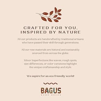 BAGUS Home DÉCOR Handcrafted Glass Bowl on White Driftwood Base | Elegant Home Dcor Piece | Perfect for Small Spaces | Modern Rustic Style (Small)