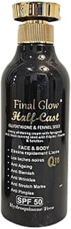 Final Glow Halfcast Glutathione Black Lotion, Enriched with Glutathione for Skin Brightening and Deep Moisturization, Enhances Skin Radiance, Suitable for All Skin Types 500ml